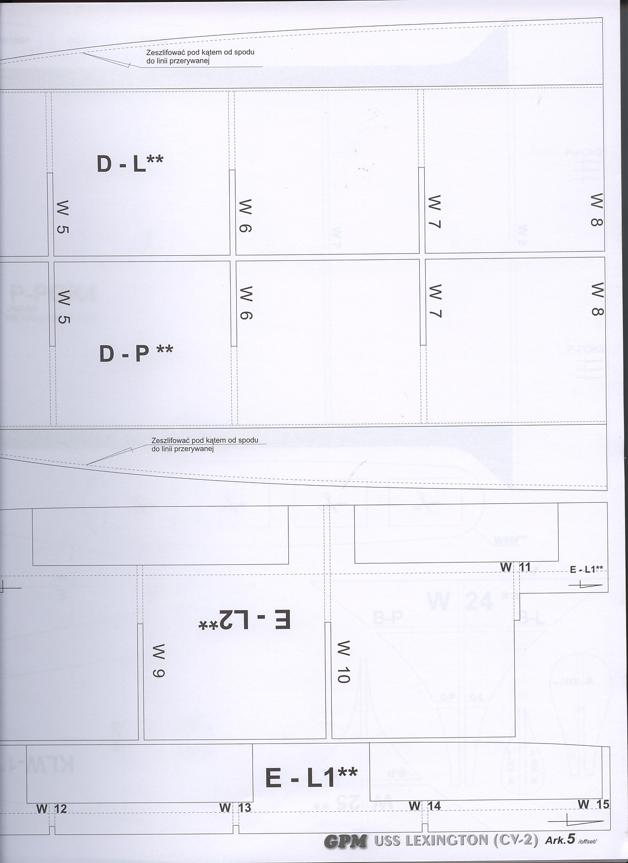 美国航母Essex艾塞克斯船模平面图纸